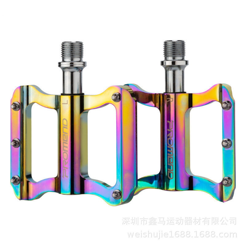 Road bike pedal folding car aluminum alloy colorful Peilin non-slip pedal bicycle bearing riding equipment accessories