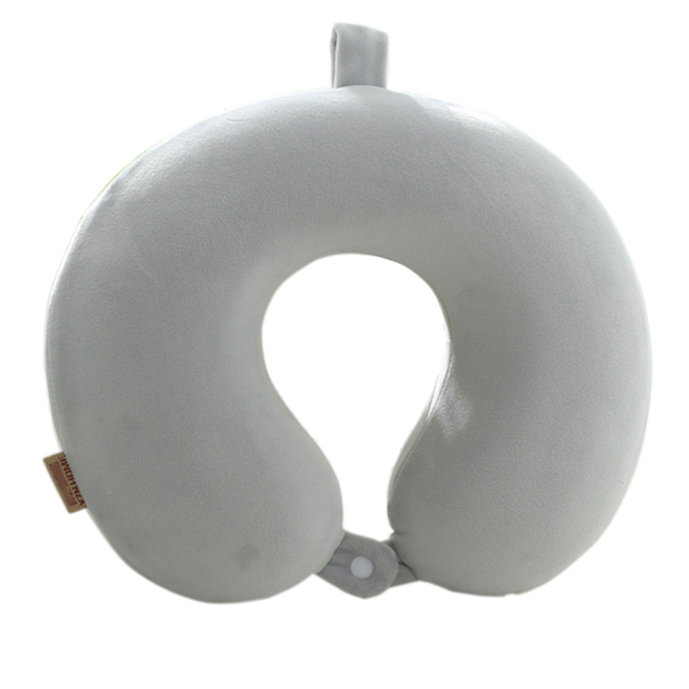 Picture of Memory pillow U-shaped pillow travel neck pillow U-shaped neck pillow LOGO embroidery U-shaped monochrome solid color memory foam U-shaped pillow