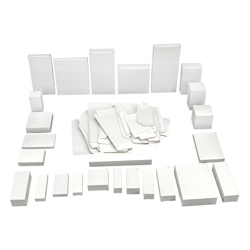 Small White Box Foldableing White Cardboard Box Logo Printed Aromatherapy Candle Storage Paper Box Packaging Box Custom Cross-Border Supply