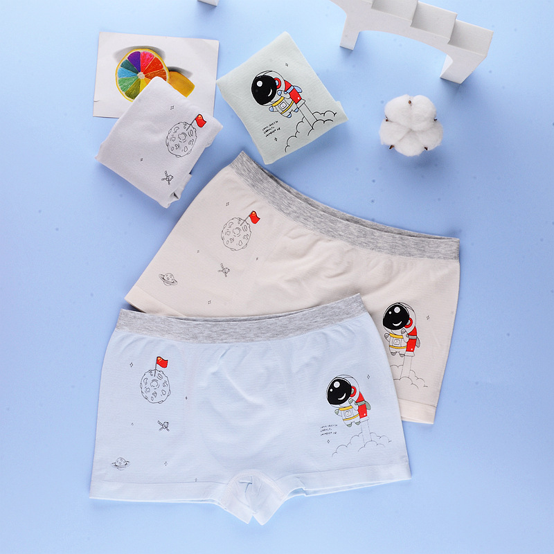 Single Seamless Pure Modé Cotton Large Children's Boxers Men's Combed Cotton Little Boy's Baby Children's Underwear