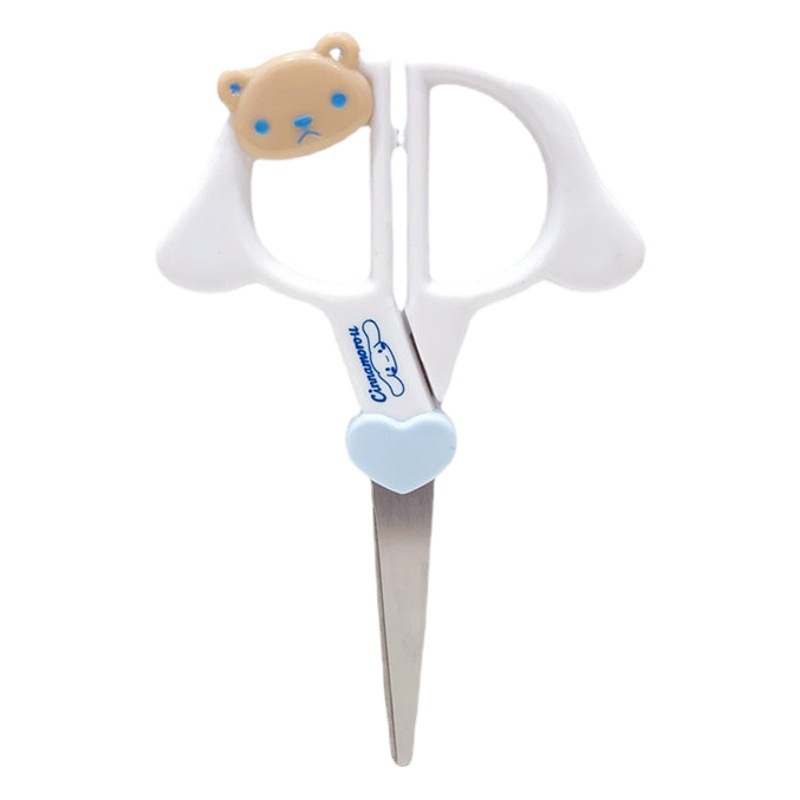 Cute cartoon girl heart scissors big ear dog jiandao household student journal stickers cutting stainless steel scissors