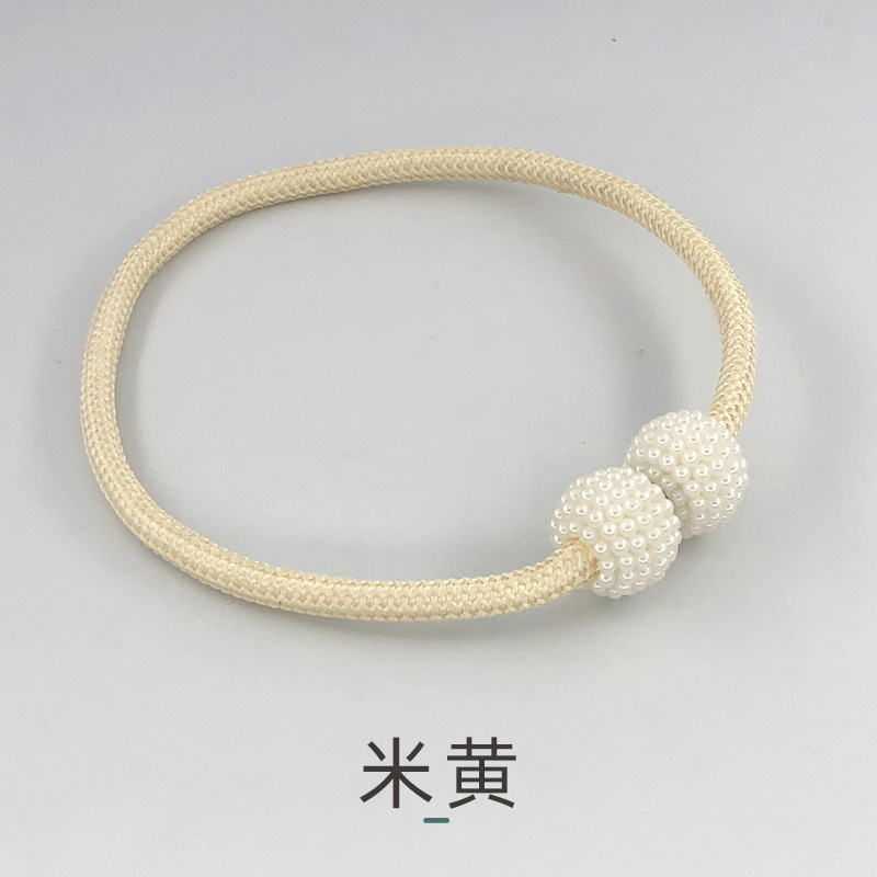 Picture of Cross-border Wholesale Simple High-strength Magnetic Pearl Magnetic Buckle Fabric Storage Lace-up Curtain Magnetic Buckle Curtain Strap