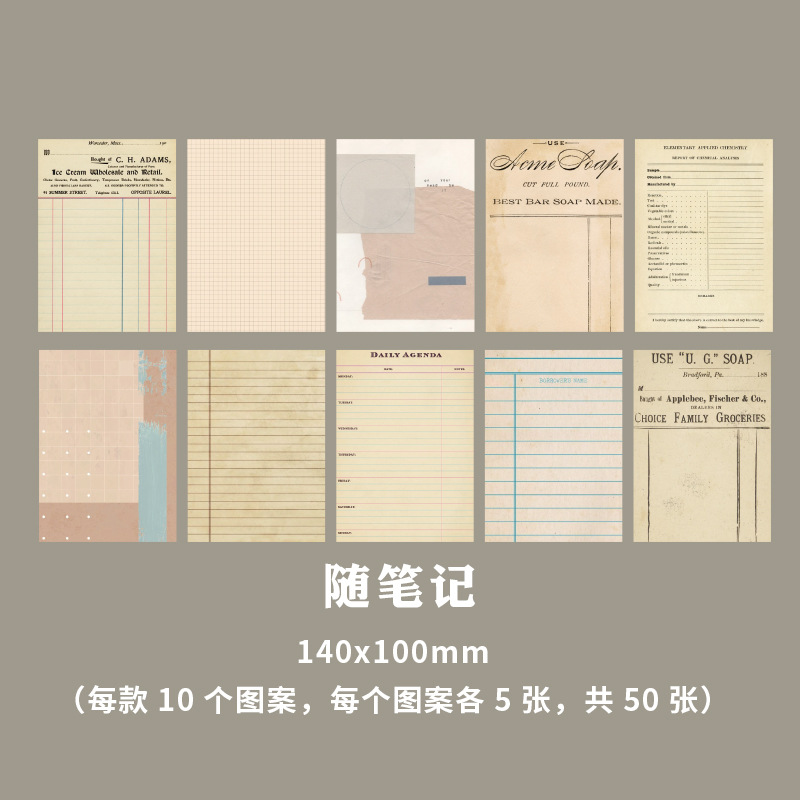 Picture of Paper dyeing material paper time shop series creative fresh retro hand account decoration base paper 10