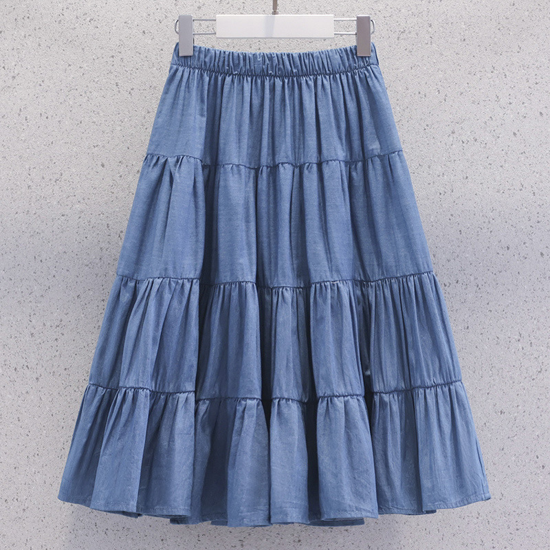 Girl's Skirt Summer New Children's All-match Mid-length Skirt Primary School Girl's Western Style Summer Skirt