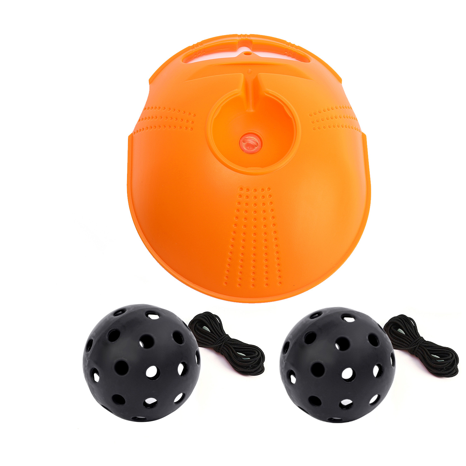 Picture of Pick ball trainer training base 40 holes high elastic plastic hole ball beginners practice Pickleball
