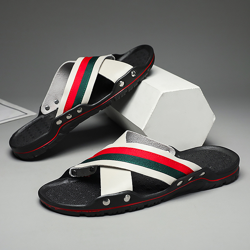 2025 cross-border men's slippers breathable slippers beach shoes sandals home and outdoor sandals men's wholesale