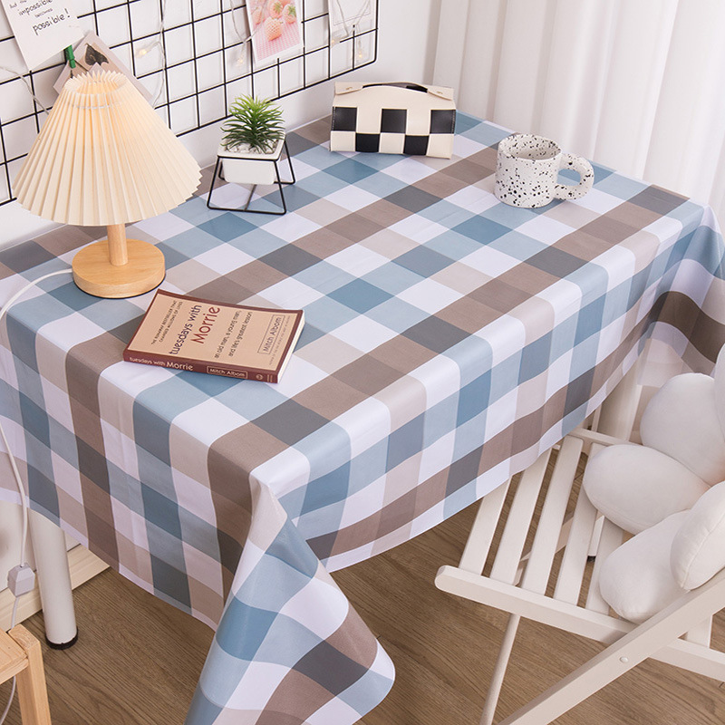 Picture of Tablecloth Waterproof and Oil-proof PVC Coffee Table Table Mat Dining Table Tablecloth Picnic Stall Student Desk Dormitory Decorative Cloth