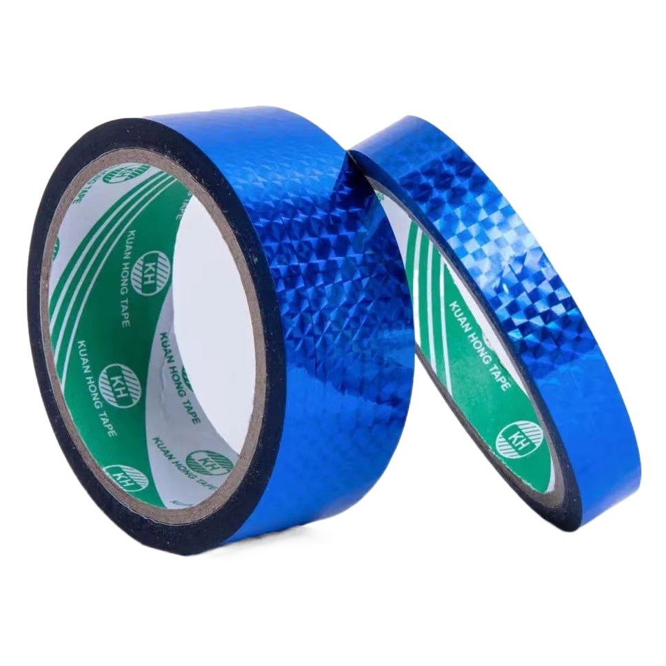 Factory Direct Sales Bright Colorfuled Tape DIY Handmade Stickers Lace Laser Tape Gold Silver Green Package
