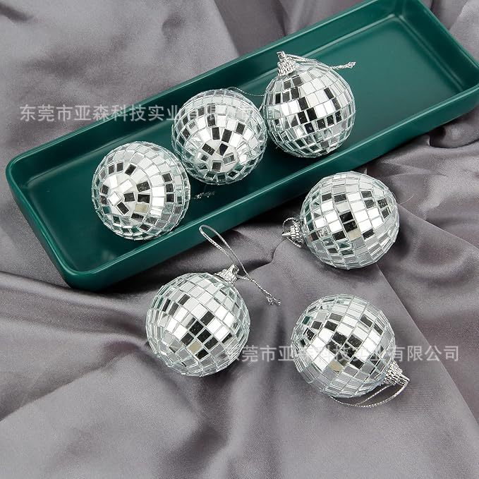 Cross-border new mirror laser foam disco ball Christmas lens ball glass lens ball stage reflective ball