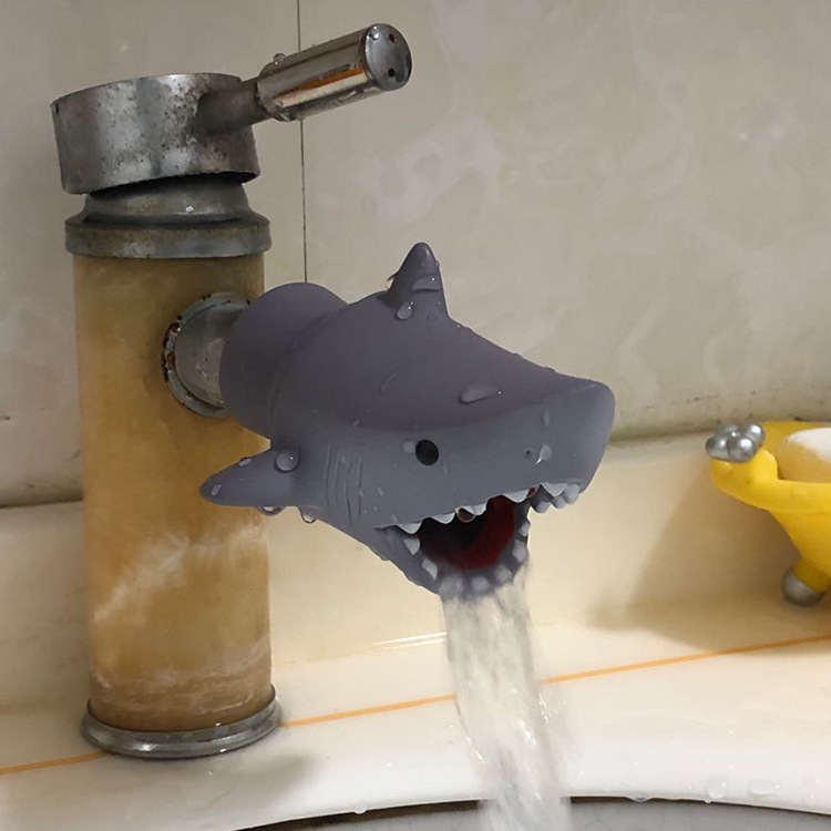 Picture of Cartoon children's hand washing extender splash-proof water guide sink baby hand washing aid faucet extension hand washing device