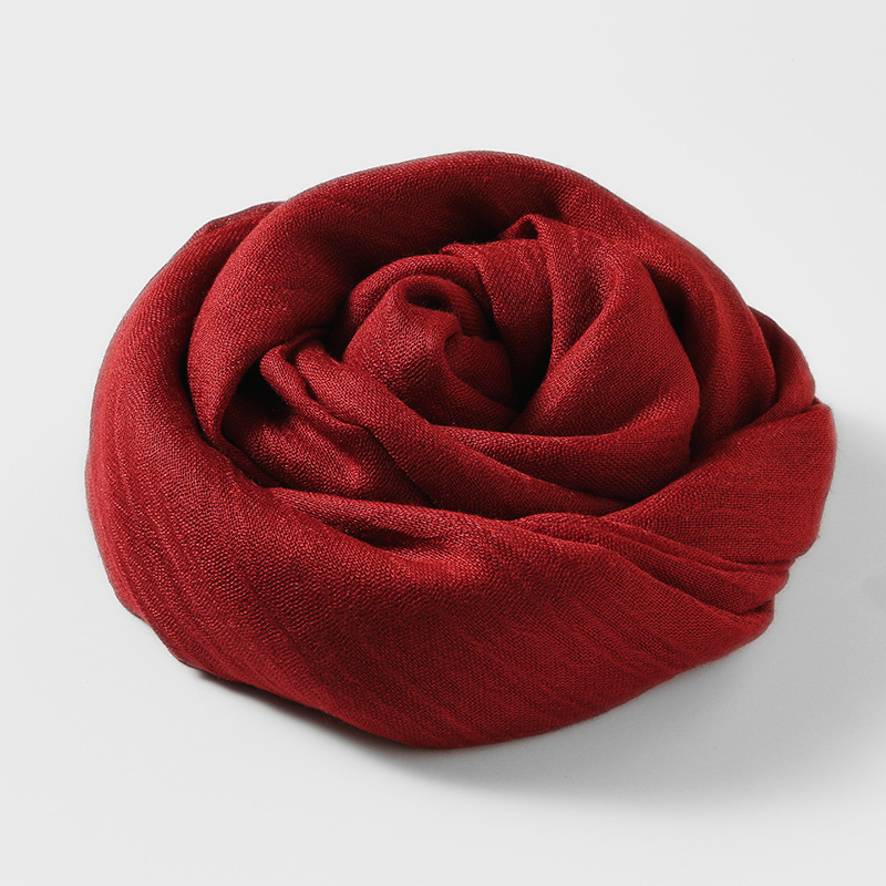 Picture of Solid Color Cotton and Linen Scarf Women's Artistic Sunscreen Scarf Scarf Beach Long Scarf Wholesale Japanese Scarf Advanced Sense