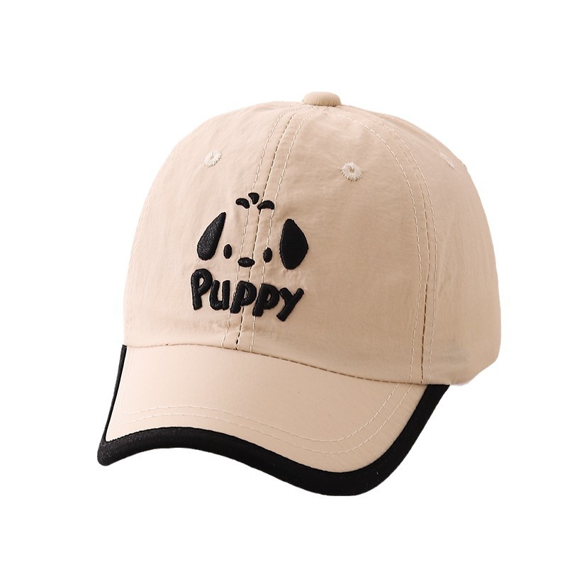 Picture of puppy embroidered puppy children's net cap boys baby cap summer girls sunscreen thin baseball cap sunshade