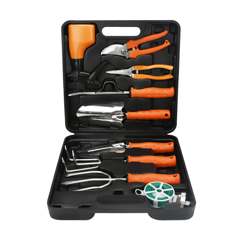 Picture of Amazon Garden Tool Set New Gardening Tools Stainless Steel Nine-Piece Potted Plant Pruning Shovel Set