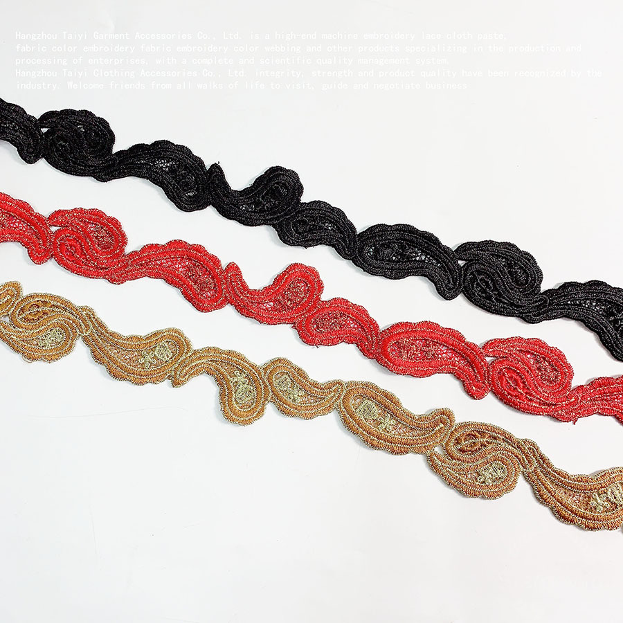 Good things to buy lace fleshy beauty sense two-color cheongsam clothing all-match embroidery thread pair of flower bar code lace
