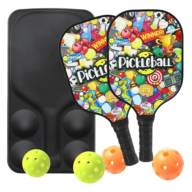 New glass fiber pick racket gift outdoor leisure entertainment cross-border pickle pick racket silicone ball picker