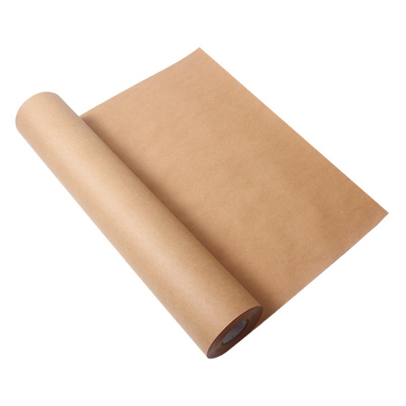 Fengwei gift box wood pulp yellow Kraft paper roll student sketch painting paper diy handmade gift wrapping paper wholesale
