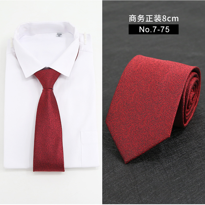 Picture of New Style Tie Men's Formal Business Casual Simple Style Solid Color Striped Arrow-Shaped Tie Manufacturer Ready Stock Wholesale