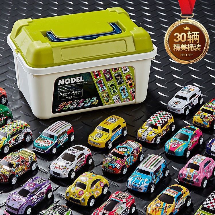 Picture of Tiktok popular alloy car iron car wholesale children's toy simulation model bulk decoration with pull back car