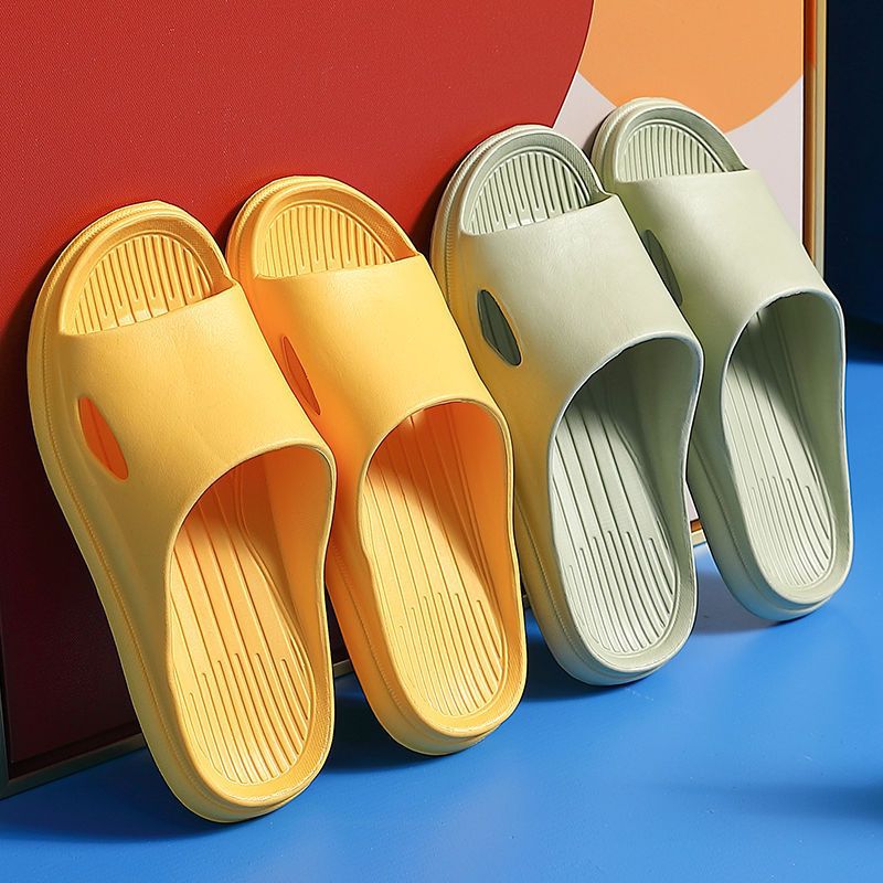 Indoor Thick-Soled Slippers for Women, Summer Home, Non-Slip Bathroom, Bathing and Outdoor Wear, Men's Slippers