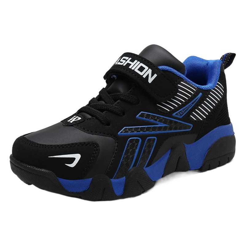 [Manufacturer Direct Sales] Leather Children's Shoes, Boys' Sports Shoes, Waterproof and Non-Slip Mid-Top Walking Shoes for Middle-Aged and Primary School Students