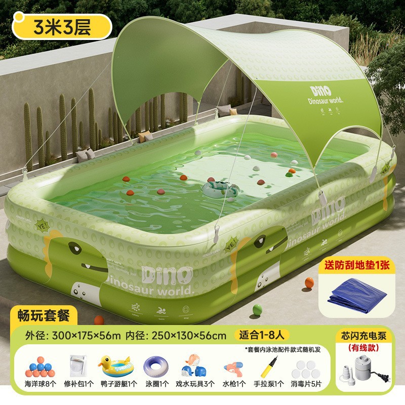 Picture of Children's Inflatable Swimming Pool Baby Indoor Home Swimming Pool Outdoor Large Foldable Children's Swimming Pool