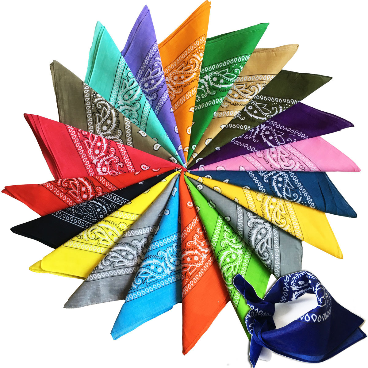 Cross border magic outdoor sports hip hop square scarf spot wholesale cotton cashew flower riding mask paisley scarf