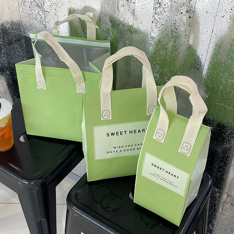 Picture of Thickened Aluminum Foil Insulated Takeaway Packaging Bag New Material Milk Tea Cake Dessert Catering Non-Woven Satchel Single Double Four Cups