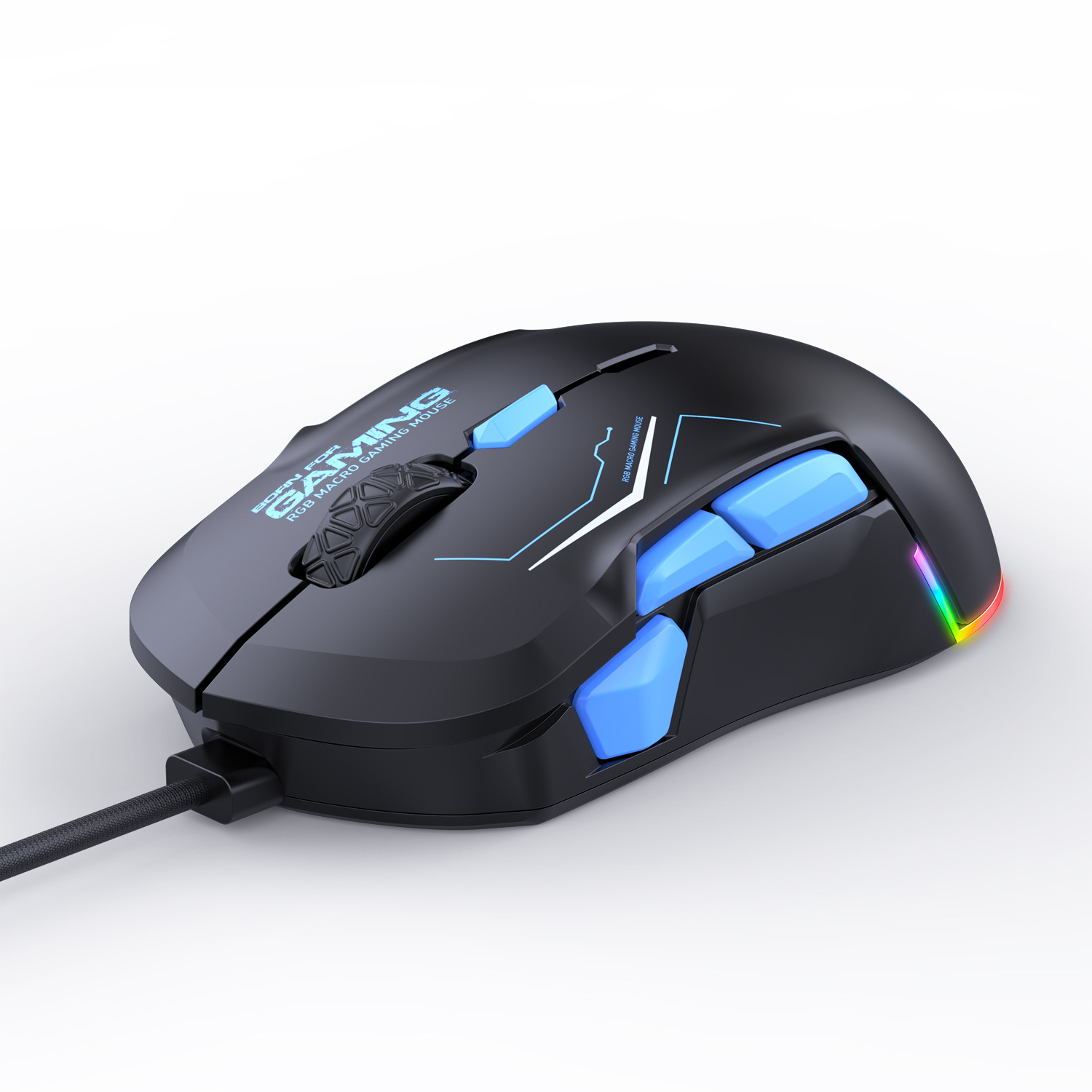 Picture of 12800Dpi Symmetrical 10 Keys on the Left and Right Hand Rgb Macro Definition Gaming Wired Mouse Starting from One Piece