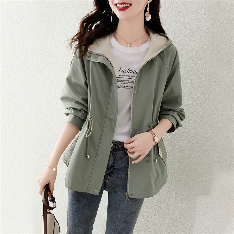 Picture of Sense Short Coat Women's Small 2025 Spring and Autumn New Korean-style British-style Casual Hooded Coat Women