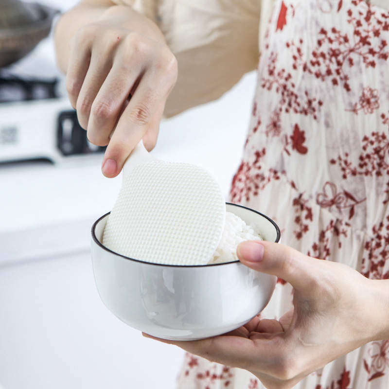 Picture of Japanese spoon rice creative simple rice spoon vertical non-stick rice spoon self-supporting non-dirty