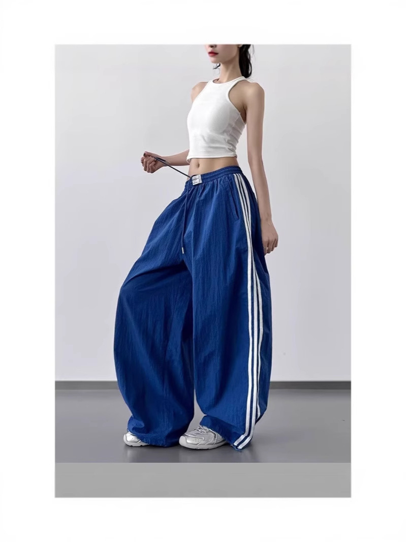 Women's Straight-Leg Dance Casual Pants 2025 Trendy Summer Niche Loose Sports Cargo Pants Long Trousers