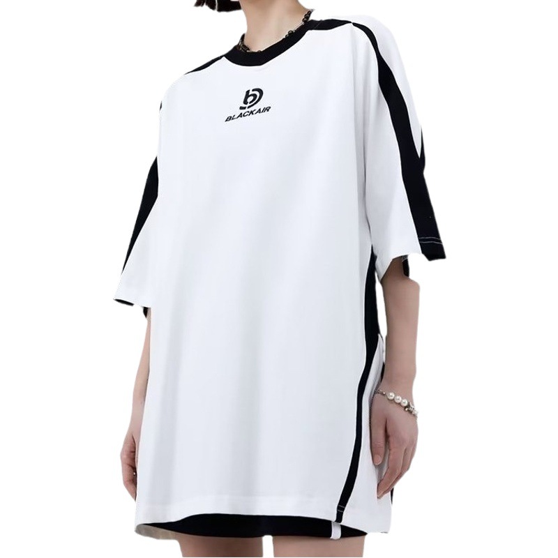 Short-sleeved summer fashion brand new standard ins round neck all-match men's T-shirt trendy youth fashion printing trend