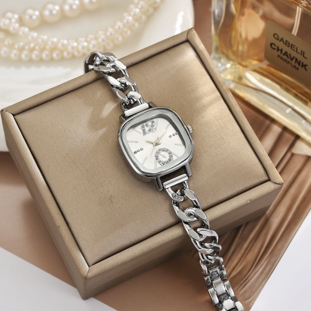 Picture of Women's Fresh Ins Style All-Match Purple Aurora Dial Square Bracelet Watch for Students