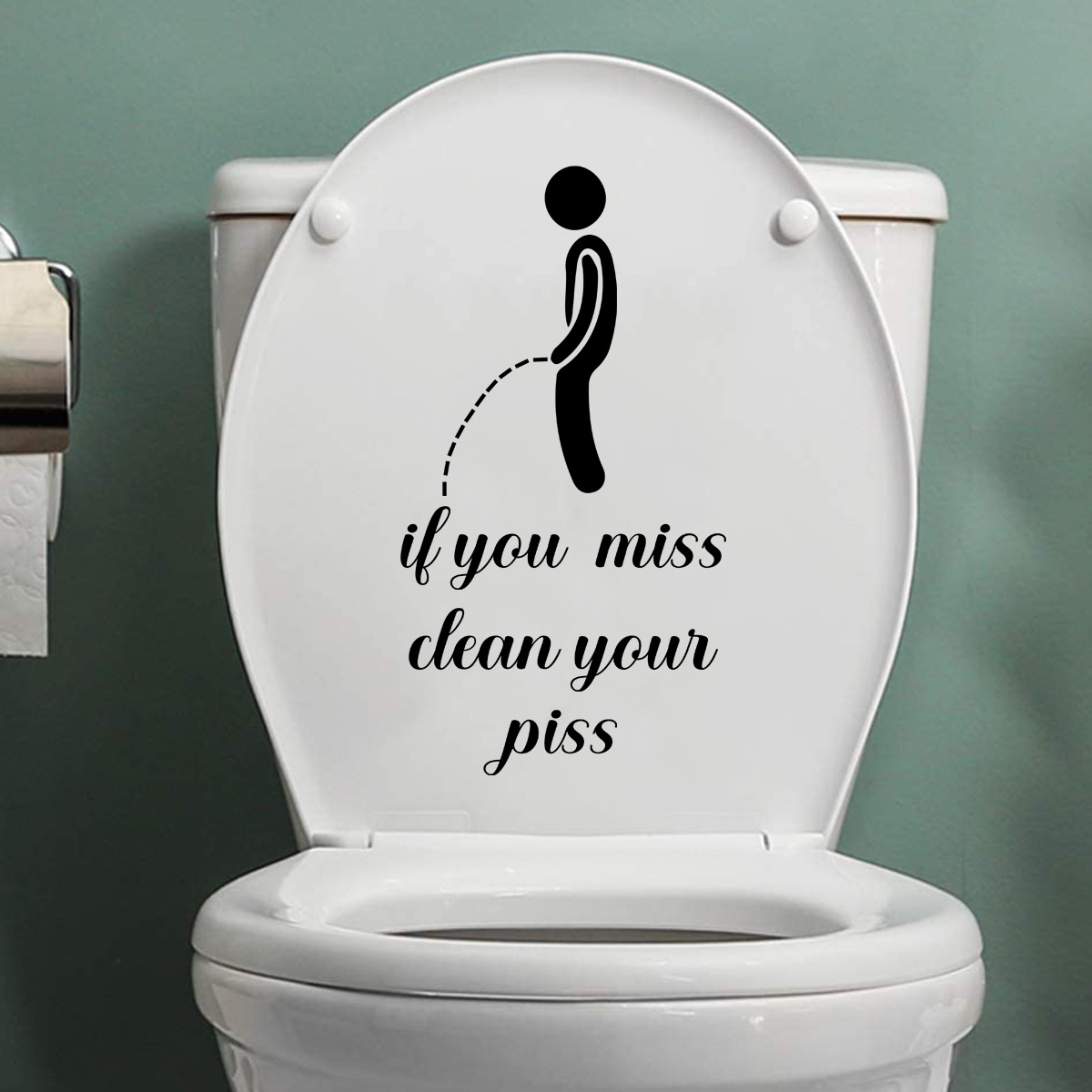 yy821 New English if you toilet stickers toilet creative decoration removable stickers