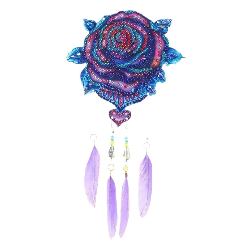 Decorative Diamond painting diy acrylic crafts dream catcher ornaments feather wind chimes 5d point diamond decoration diamond embroidery