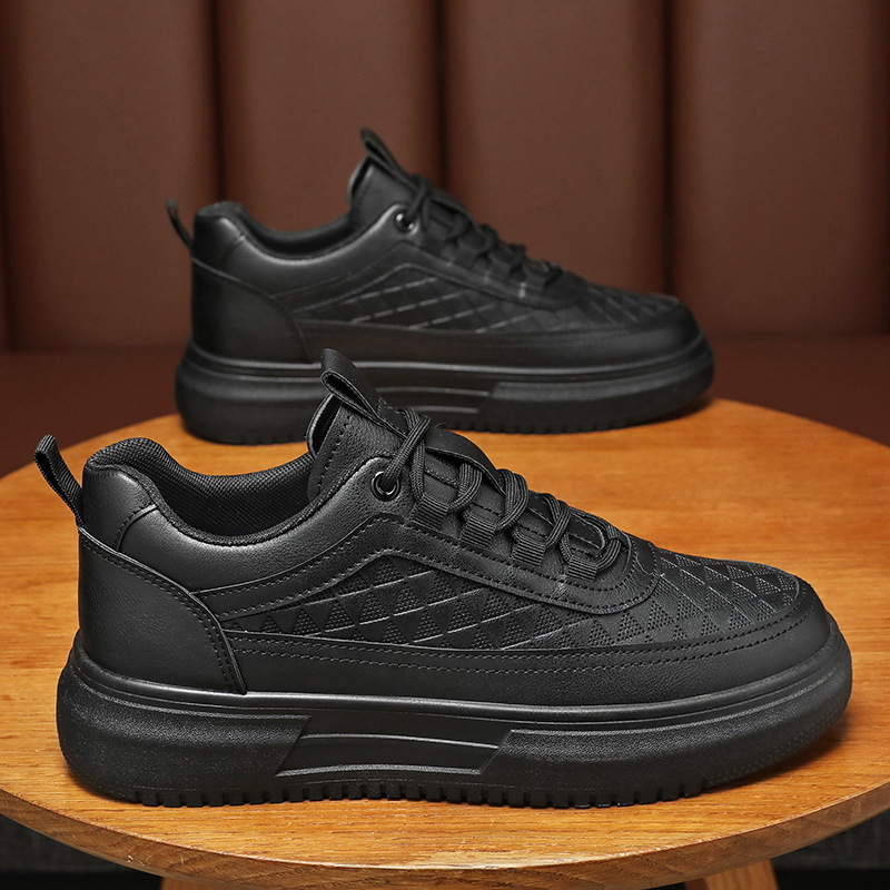 Summer Men's Shoes New Breathable White Shoes Men's Korean Style Trendy Versatile Thick-Soled Sports and Leisure Sneakers Trendy Shoes