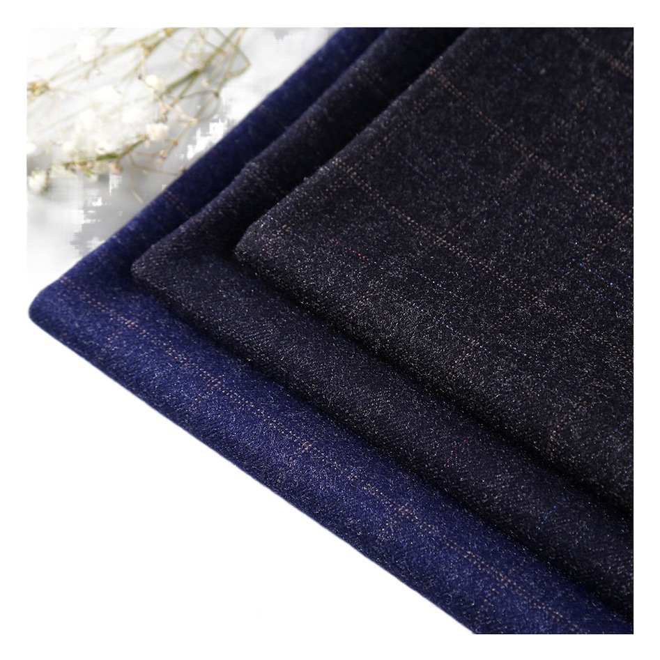 New Chinese Style Stand Collar Suit Autumn and Winter Fabric Large Plaid Ethnic Zhongshan Chinese Style Fabric Ready Stock Fabric 2108