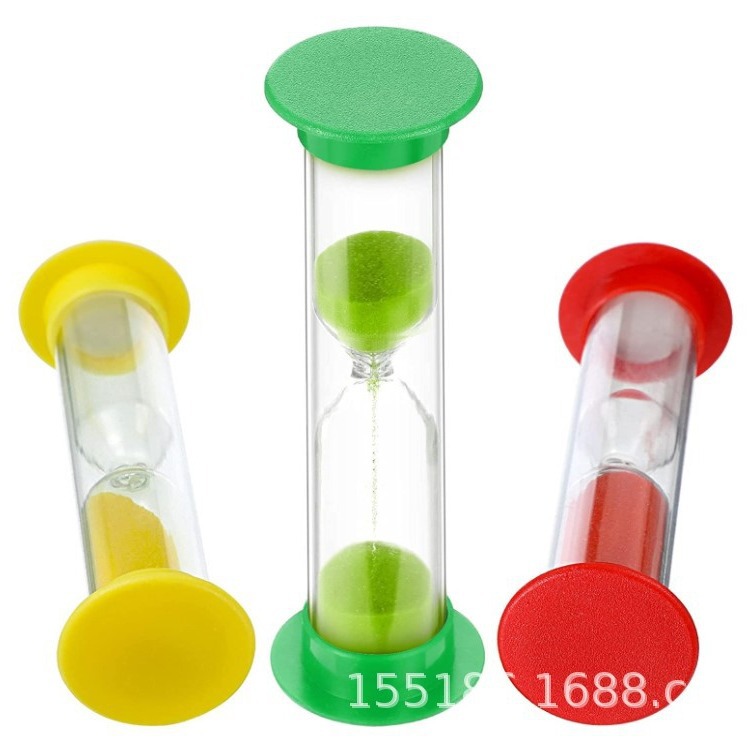 Export small hourglass plastic anti-fall 10/30 second timer table game accessories color funnel 1 minute hourglass wholesale