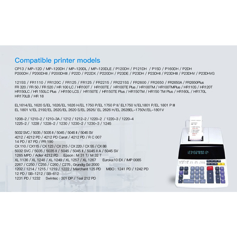 Picture of Neutral IR40T red and black two-color universal calculator Casio ink wheel FR2650 canon CP13 HR-8TM