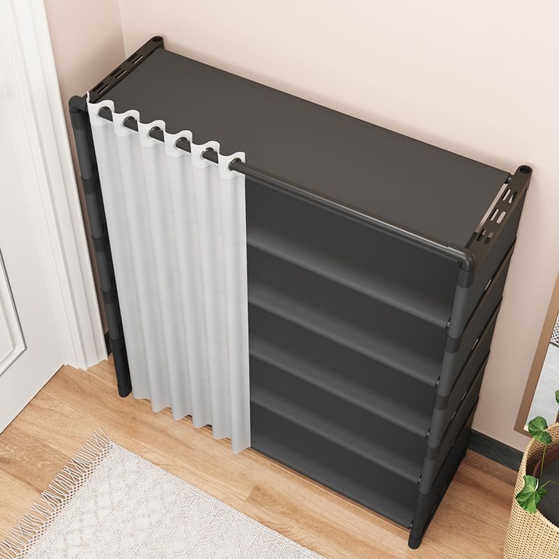 Simple entrance shoe rack multi-layer household strong curtain dustproof shoe cabinet door shoe rack rental room storage cabinet