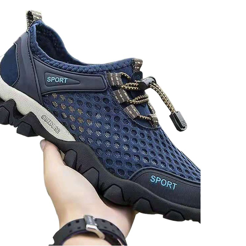 Picture of Summer Men's Shoes Hollow-out Mesh Shoes Men's Breathable Soft-soled Dad's Casual Shoes Non-slip Mesh Shoes Sports Old Beijing Cloth Shoes