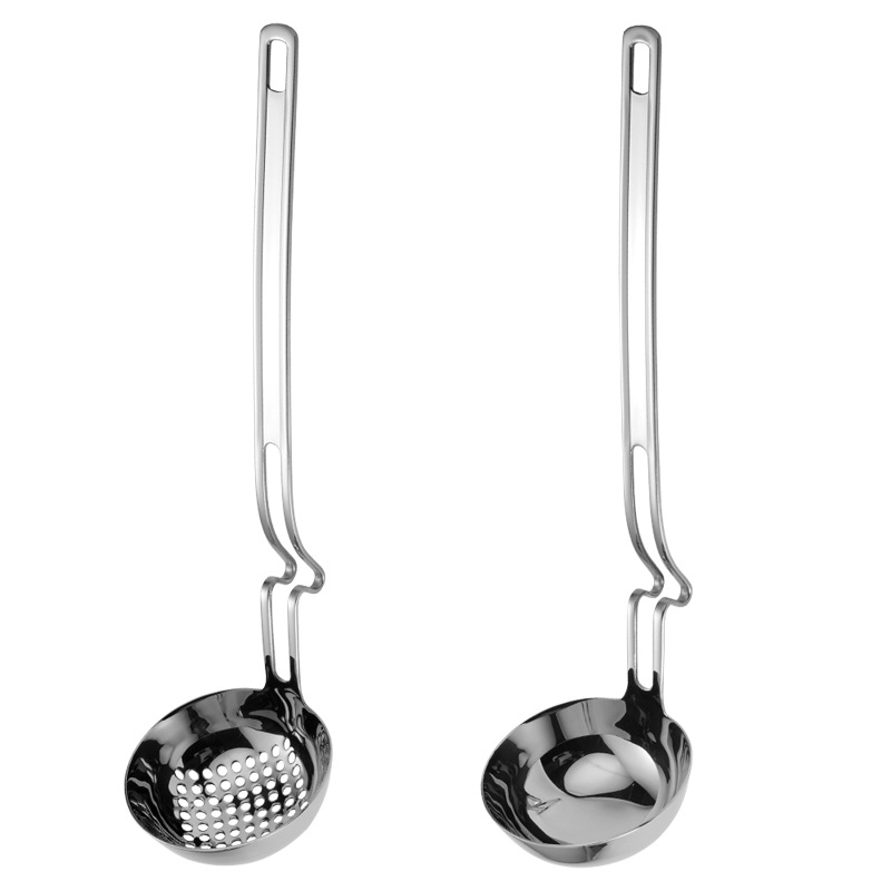 Picture of 304 Stainless Steel Hot Pot Spoon, Wall-Mounted Spoon, Creative Hot Pot Soup Spoon, Thickened Spicy Hot Pot Skimmer Spoon, Porridge Serving Spoon