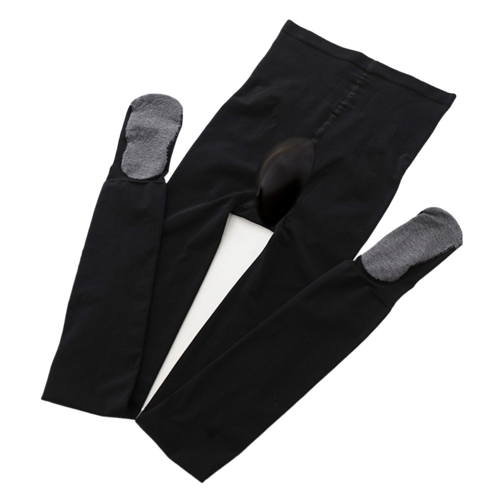 200D Men's Velvet Autumn and Winter Jj Stockings High Waist Barbie Warm Pants Windproof Tight Fall Pants Base Sock Pants