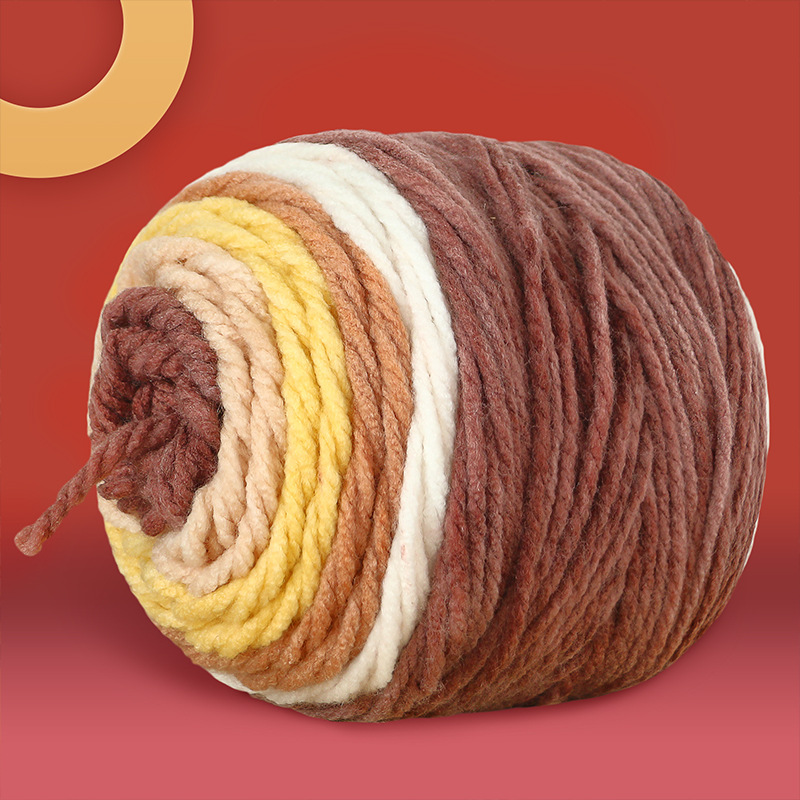 Picture of Jiathuizhi warm cake ball hand-woven acrylic wool soft scarf hat sweater crochet thick wool