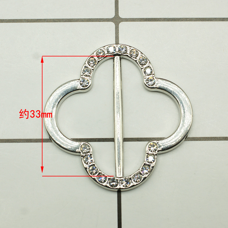 Picture of Korean multi-functional silk towel buckle wholesale high-level clothes accessories buckle pearl rhinestone corner knot buckle jewelry