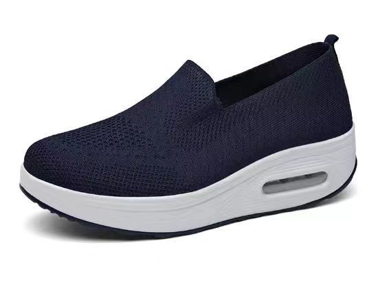 Picture of sneaker Women's Cross-border Foreign Trade 2025 New Thick-soled Air Cushion Casual Shoes Mesh Slip-on Heightened Walking Shoes for Women