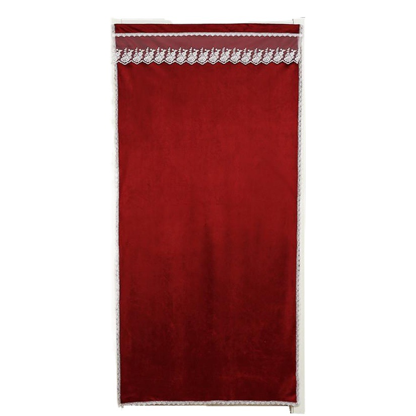Manufacturer Wholesale Door Curtains Italian Velvet Mosquito-Blocking Curtains Door Blocking Cloth Red Blackout Curtains Without Punching