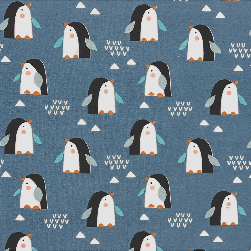 Picture of Kilogram price Class A cotton wool cloth printed double-sided knitted printed cloth baby T-shirt saliva towel clothing fabric