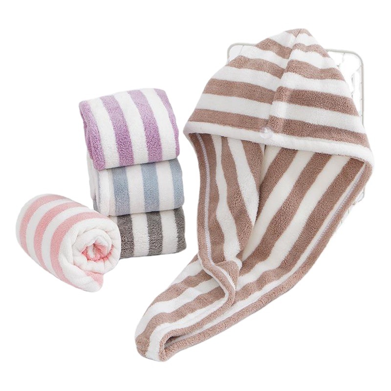 Factory wholesale new pineapple Plaid hair drying hat female absorbent quick-drying coral velvet headscarf Internet celebrity shower cap