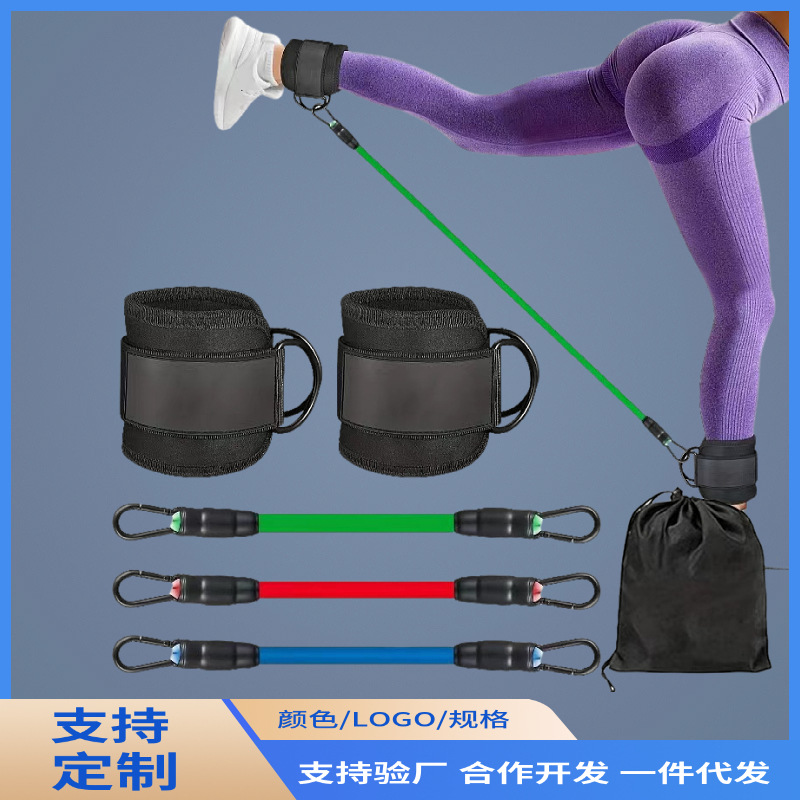 Leg strength trainer hip lifting beautiful leg squat ankle buckle movement resistance belt tension belt tension rope cross border